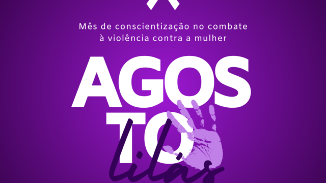 Instagram Post Moderno Agosto Lilás Roxo e Branco