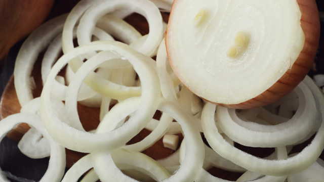 Food ingredient. Onion on the table