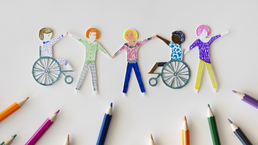 multi-ethnic-disabled-people-community-with-pencils